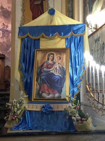 L'altarino con il Quadro della Madonna 